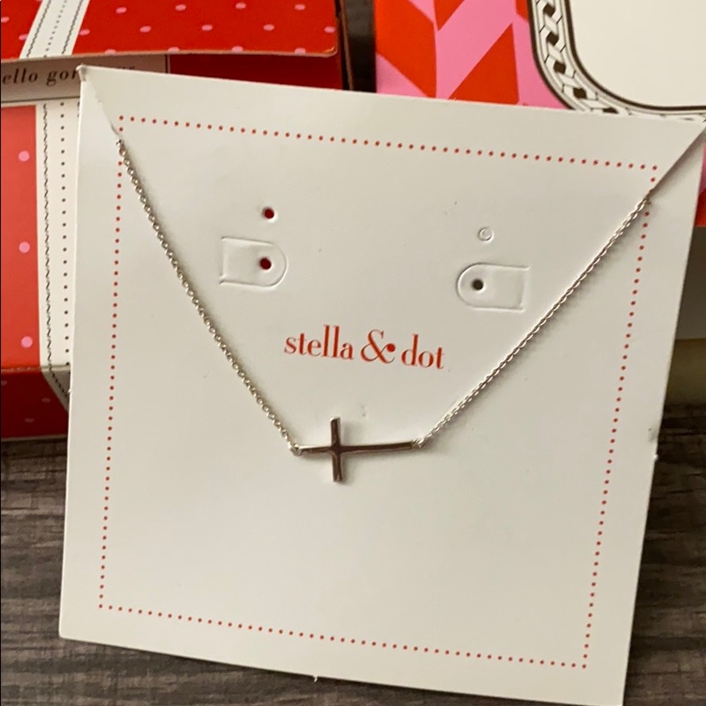 Stella & Dot Silver Cross Bracelet